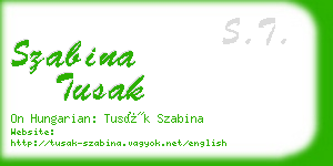 szabina tusak business card